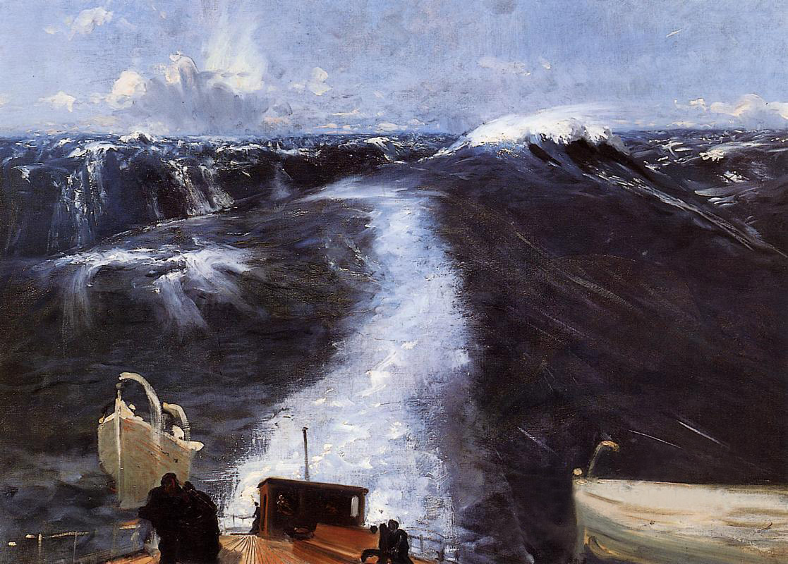 (image for) Handmade oil painting Copy paintings of famous artists John Singer Sargenti's art Atlantic Storm - Click Image to Close